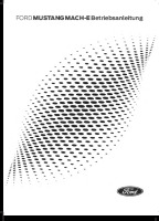 Ford Mustang MachE - Betriebsanleitung DE 2025 